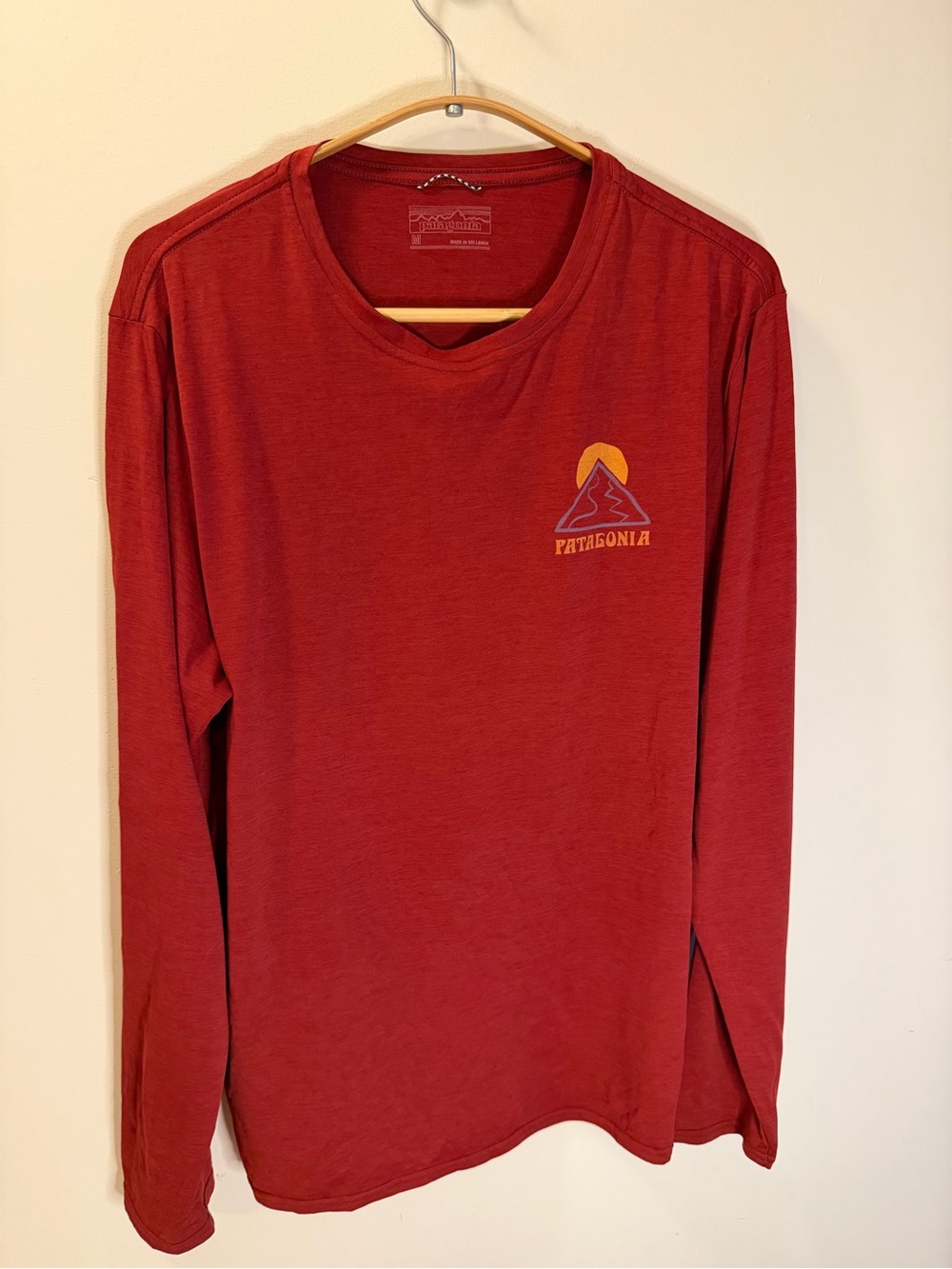 Patagonia Slow By Nature Long Sleeve Graphic Shirt Red Men’s M